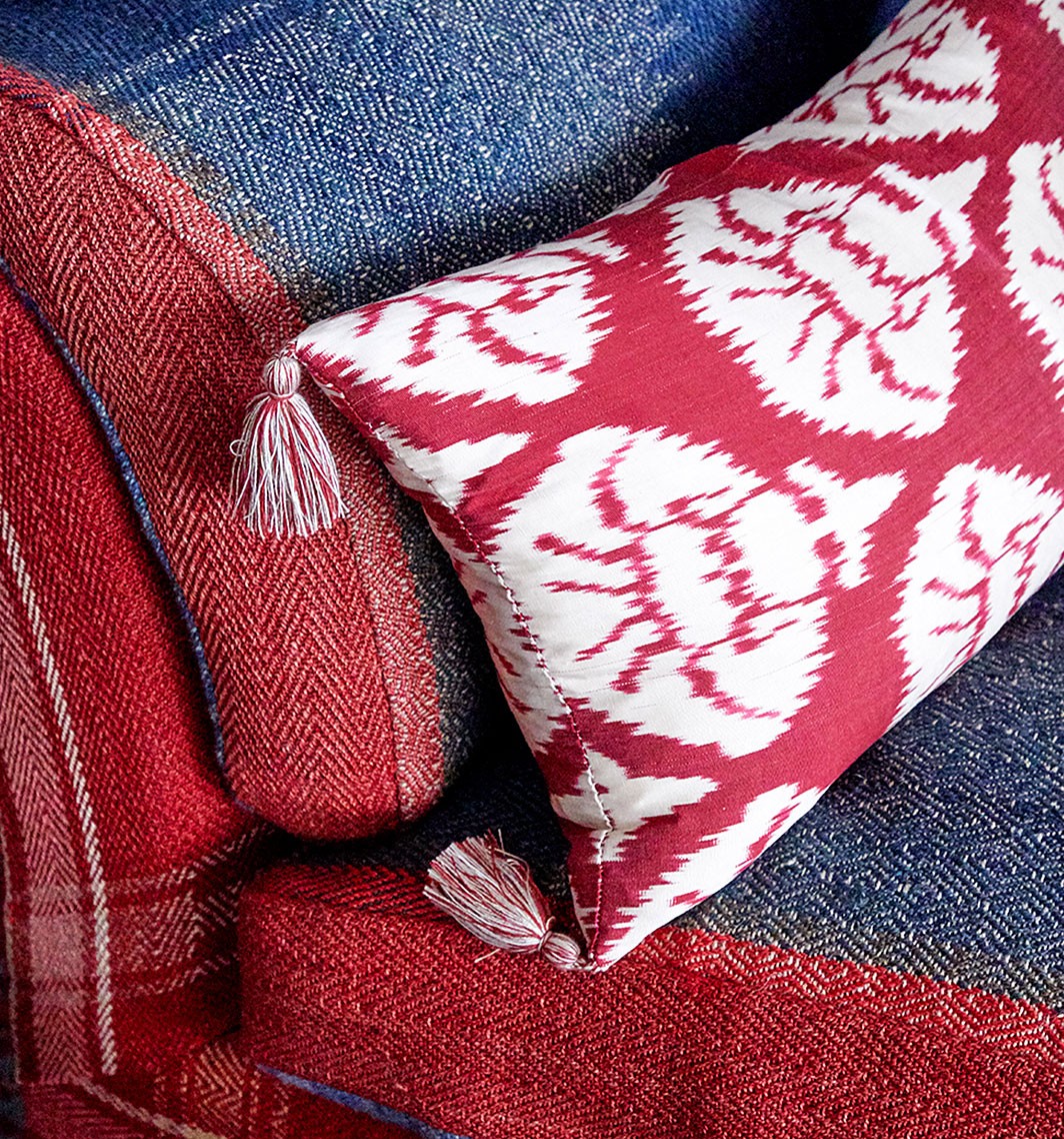 Ikat Fabric Cushions The Collection Robert Kime Ltd.