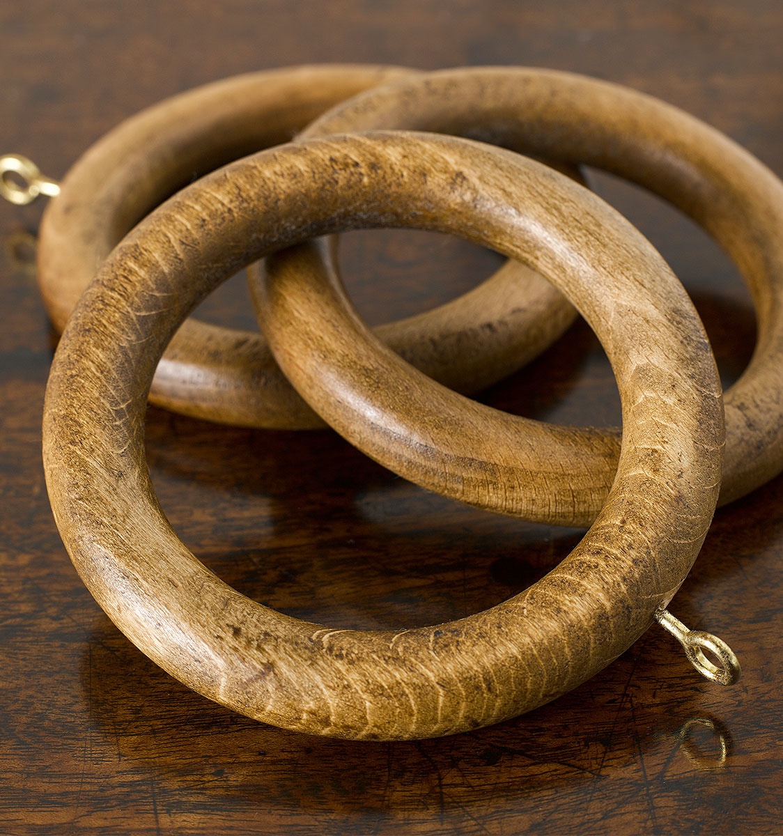 CURTAIN RING IN OAK Curtain Rings Curtain Poles