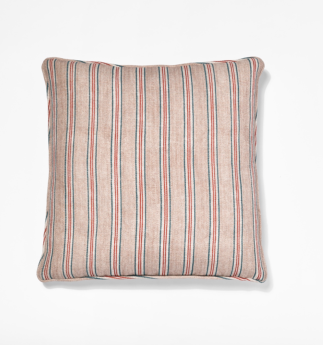 Tynemouth Ticking Grey Fabric Cushion Robert Kime Fabric Cushions