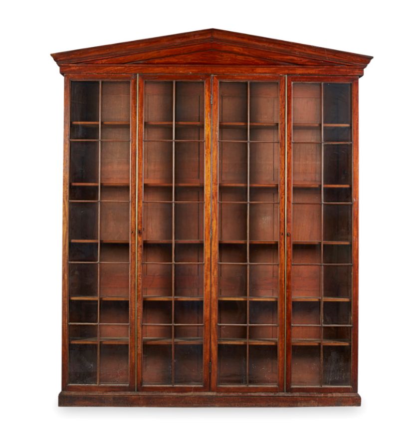 A Large Regency Mahogany Bookcase, Early 19th Century Bookcase New