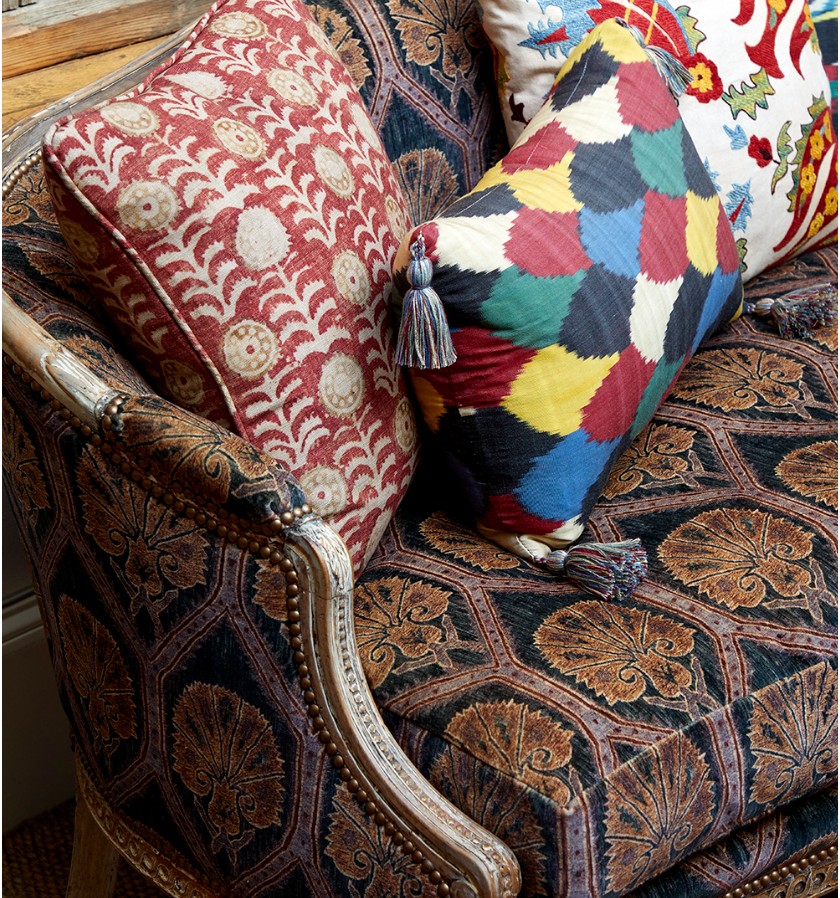 Ottoman Lampas Green